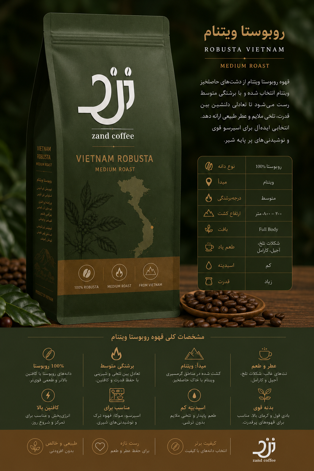 قهوه ربوستا ویتنام